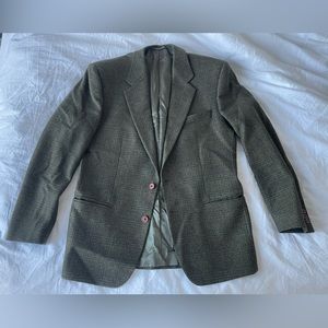 Vintage dark green plaid blazer 💚🤎